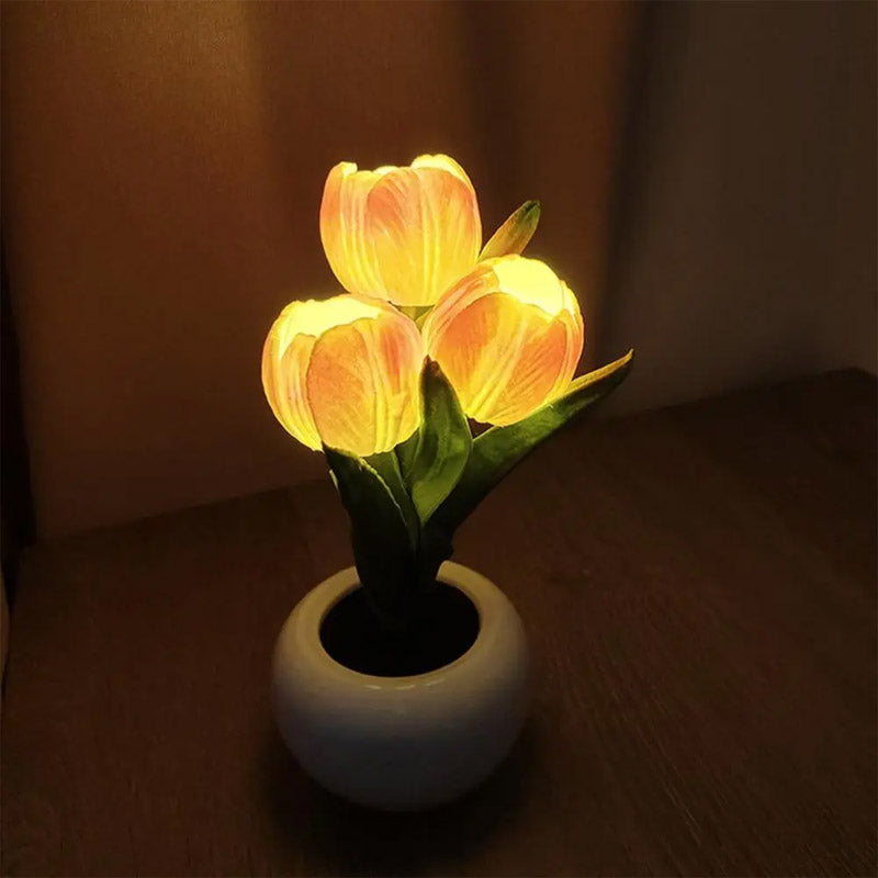 BlossomGlow LED Tulip Lamp