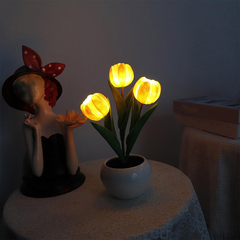 BlossomGlow LED Tulip Lamp