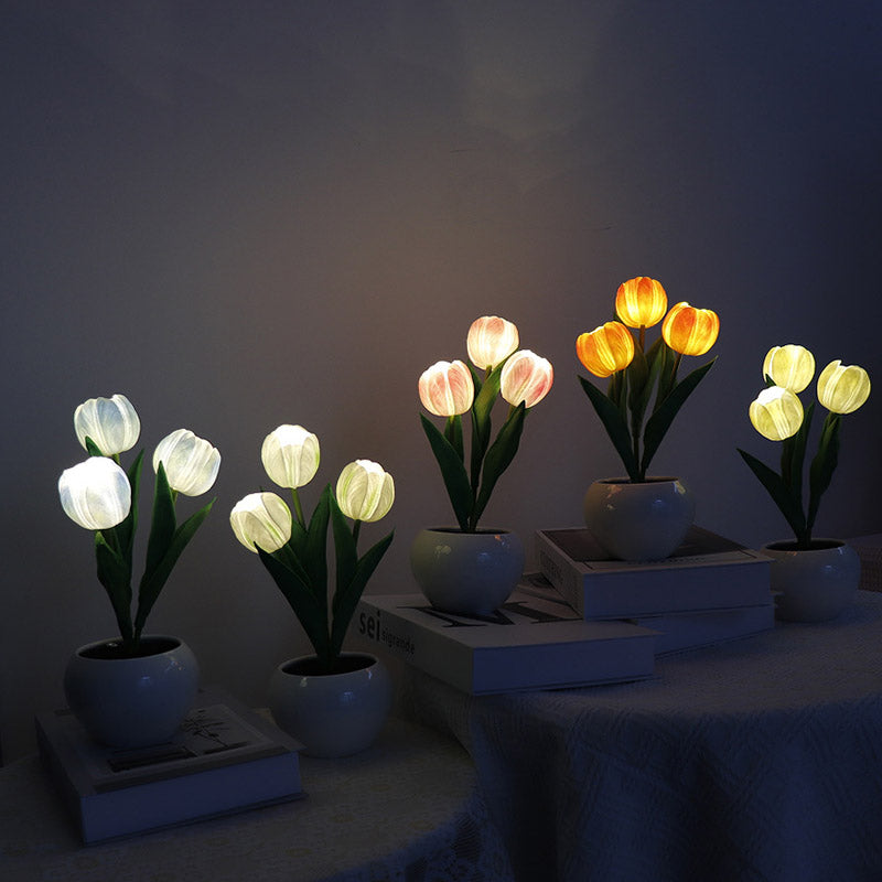 BlossomGlow LED Tulip Lamp