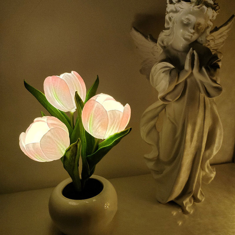 BlossomGlow LED Tulip Lamp