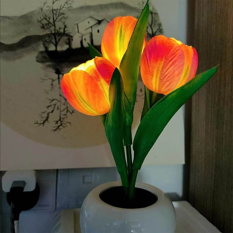 BlossomGlow LED Tulip Lamp