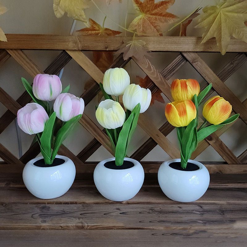 BlossomGlow LED Tulip Lamp