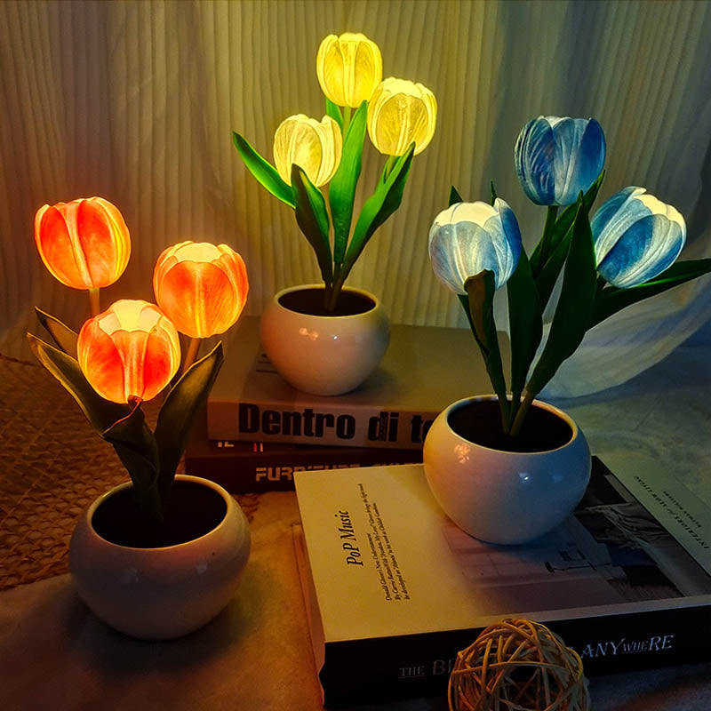 BlossomGlow LED Tulip Lamp