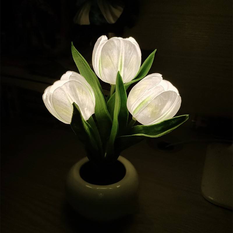 BlossomGlow LED Tulip Lamp